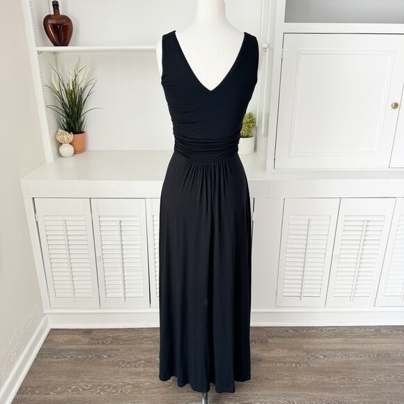 Boden Black Sienna Jersey V-Neck Maxi Dress Size S/4 - Picture 6 of 8